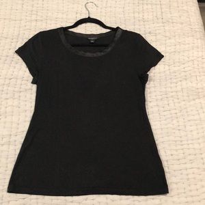 Banana Republic soft tee with silk-like collar